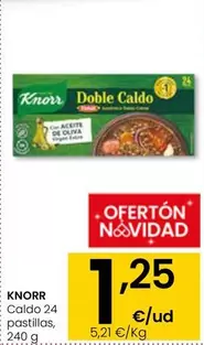 Oferta de Knorr - Caldo 24 Pastillas por 1,25€ en Eroski