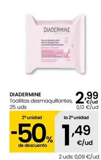 Oferta de Diadermine - Toallitas Desmaquillantes por 2,99€ en Eroski