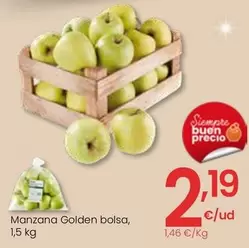 Oferta de Manzana Golden Bolsa por 2,19€ en Eroski