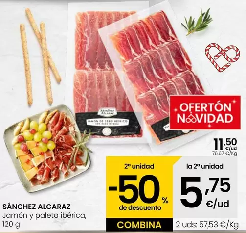 Oferta de Sánchez Alcaraz - Jamón Y Paleta Ibérica por 11,5€ en Eroski