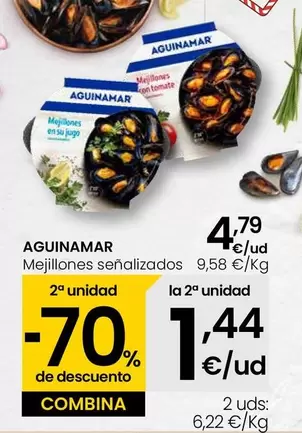 Oferta de Aguinamar - Mejillones Senalizados por 4,79€ en Eroski