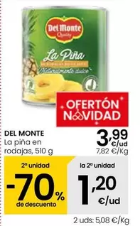 Oferta de Del Monte - La Pina En Rodajas por 3,99€ en Eroski