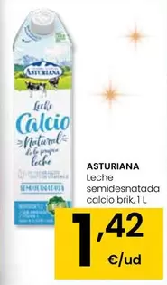 Oferta de Asturiana - Leche Semidesnatada Calcio Brik por 1,42€ en Eroski