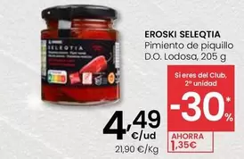 Oferta de Eroski Seleqtia - Pimiento De Piquillo D.O. Lodosa por 4,49€ en Eroski