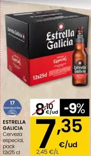 Oferta de Estrella Galicia - Cerveza Especial por 7,35€ en Eroski