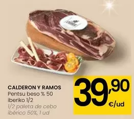 Oferta de Calderon Y Ramos - 1/2 Paleta De Cebo Ibérico 50% por 39,9€ en Eroski