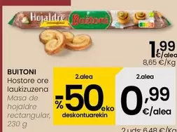 Oferta de Buitoni - Masa De Hojaldre Rectangular por 1,99€ en Eroski