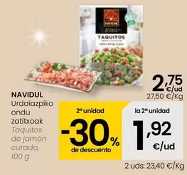 Oferta de Navidul - Taquitos De Jamón Curado por 2,75€ en Eroski