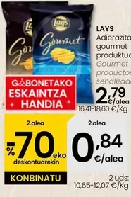 Oferta de Lay's - Gourmet Productos Senalizados por 2,79€ en Eroski