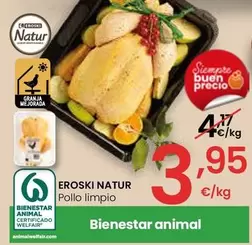 Oferta de Eroski Natur - Pollo Limpio por 3,95€ en Eroski