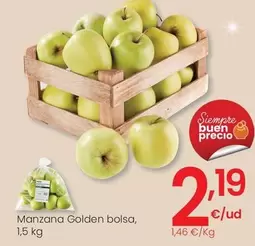 Oferta de Manzana Golden Bolsa por 2,19€ en Eroski