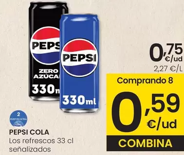 Oferta de Pepsi - Cola Los Refrescos  por 0,75€ en Eroski