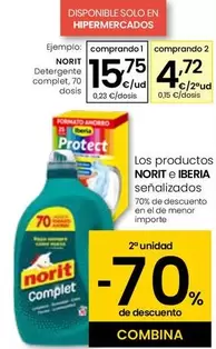 Oferta de Norit - Detergente Complet por 15,75€ en Eroski