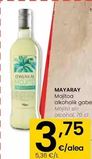 Oferta de Mayaray - Mojito Sin Alcohol por 3,75€ en Eroski