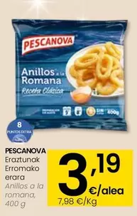 Oferta de Pescanova - Anillos A La Romana por 3,19€ en Eroski