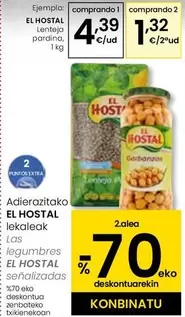 Oferta de El Hostal - Lenteja Pardina por 4,39€ en Eroski