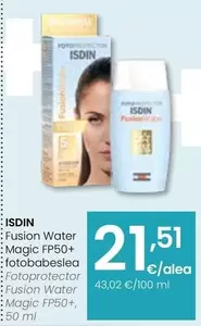 Oferta de Isdin - Fotoprotector Fusion Water Magic FP50+ por 21,51€ en Eroski