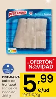 Oferta de Pescanova - Lomos De Bacalao por 5,99€ en Eroski