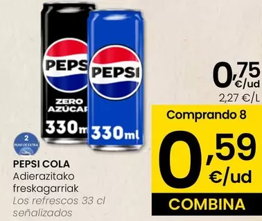 Oferta de Pepsi - Cola Los Refrescos  por 0,75€ en Eroski