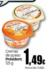 Oferta de Président - Cremas De Queso por 1,49€ en Unide Supermercados