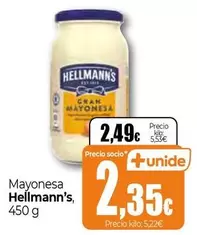 Oferta de Hellmann's - Mayonesa por 2,49€ en Unide Supermercados