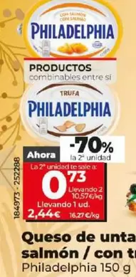 Oferta de Philadelphia - Queso De Untar Con Salmon/Con Trufa por 2,44€ en Dia