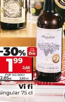 Oferta de Singular - Vino Fino por 1,99€ en Dia