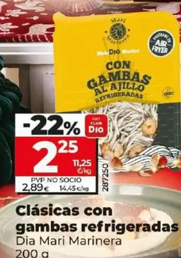 Oferta de Dia Mari Marinera - Clasicas Con Gambas Refrigeradas por 2,25€ en Dia