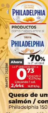 Oferta de Philadelphia - Queso De Untar Con Salmon/Con Trufa por 2,44€ en Dia