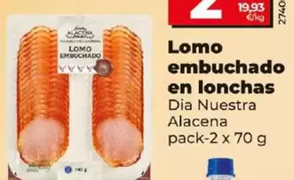 Oferta de Dia Nuestra Alacena - Lomo Embuchado En Lonchas por 2,79€ en Dia