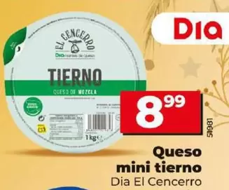 Oferta de Dia El Cencerro - Queso Mini Tierno por 8,99€ en Dia