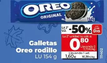 Oferta de Lu - Galletas Oreo Rodillo por 1,6€ en Dia