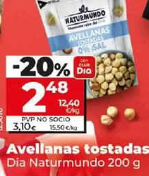 Oferta de Dia Naturmundo - Avellanas Tostadas por 2,48€ en Dia