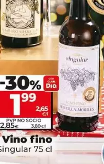 Oferta de Singular - Vino Fino por 1,99€ en Dia