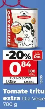 Oferta de Dia Vegecampo - Tomate Triturado Extra por 0,84€ en Dia