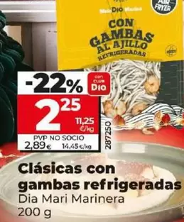 Oferta de Dia Mari Marinera - Clasicas Con Gambas Refrigeradas por 2,25€ en Dia