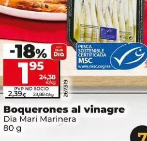 Oferta de Dia Mari Marinera - Boquerones Al Vinagre por 1,95€ en Dia