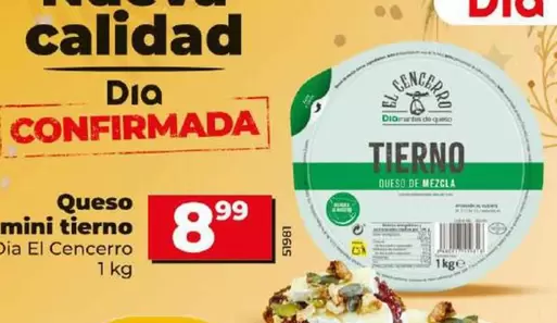 Oferta de Dia El Cencerro - Queso Mini Tierno por 8,99€ en Dia