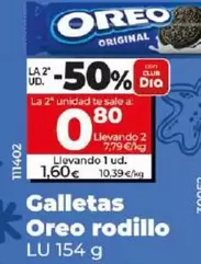 Oferta de Lu - Galletas Oreo Rodillo por 1,6€ en Dia