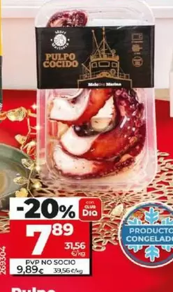 Oferta de Dia Mari Marinera - Pulpo Cocido por 7,89€ en Dia