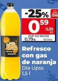 Oferta de Dia Upss - Refresco Con Gas De Naranja por 0,59€ en Dia