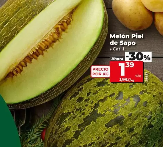 Oferta de Melón Piel De Sapo por 1,39€ en Dia