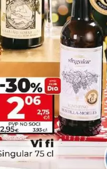 Oferta de Singular - Vino Fino por 2,06€ en Dia