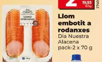 Oferta de Dia Nuestra Alacena - Lomo Embuchado En Lonchas por 2,79€ en Dia