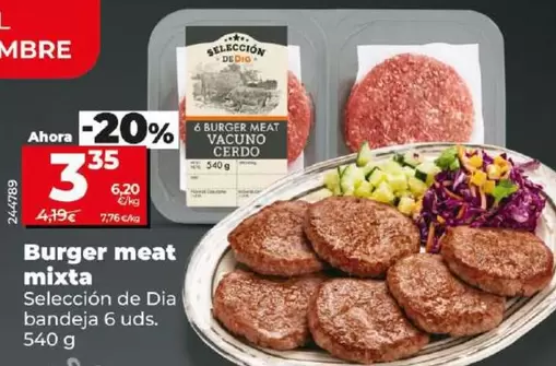 Oferta de Seleccion De Dia - Burger Meat Mixta por 3,35€ en Dia