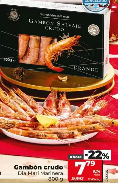 Oferta de Dia Mari Marinera - Gambon Crudo por 7,79€ en Dia