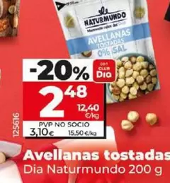 Oferta de Dia Naturmundo - Avellanas Tostadas por 2,48€ en Dia