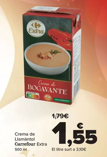 Oferta de Carrefour - Crema De Llamàntol Extra por 1,55€ en Carrefour Market