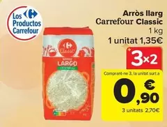 Oferta de Carrefour - Classic Arròs Llarg por 1,35€ en Carrefour Market