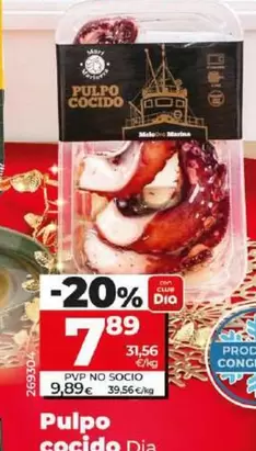 Oferta de Dia Mari Marinera - Pulpo Cocido  por 7,89€ en Dia